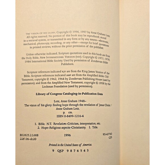 Vision of His Glory by Anne Graham Lotz (1997) - Picture 3 of 10